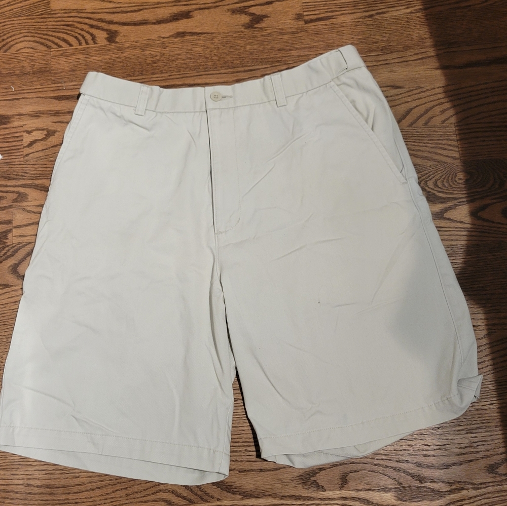 Nautica Cream Flat Front Shorts